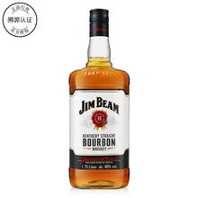 JIM BEAM 金宾 波本威士忌官方授权 大白占边1.75L 1750ml大瓶