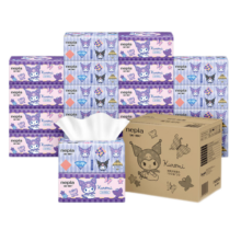 妮飘（Nepia）卡通库洛米抽取式纸面巾家用抽纸3层加厚 100抽×20包 整箱装