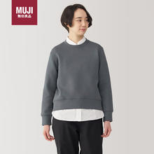 MUJI 无印良品（MUJI）女式 双层编织 运动衫 女士卫衣 炭灰色 L