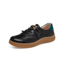 暇步士（Hush Puppies）板鞋女士休闲软底百搭一脚蹬小白鞋B5J06CM3 黑色 37