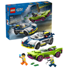 乐高（LEGO）积木玩具 城市系列 60415警车大追击 6岁+ 情人节礼物