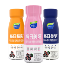 味动力 日乳酸菌酸奶饮料 胶原蛋白肽叶黄素酯GABA 多种口味装 180ml*3瓶