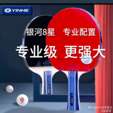 银河乒乓球拍 专业级8星单拍中小学生上课兵乓球拍八星高弹横直拍