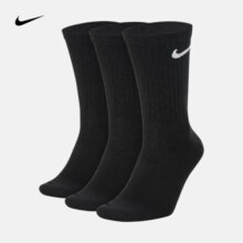 耐克（NIKE）速干 中筒 训练袜子(3双)  EVERYDAY LIGHTWEIGHT SX7676-010 M