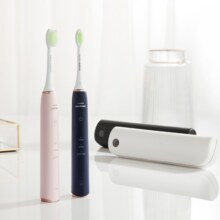 飞利浦（PHILIPS） 成人声波电动牙刷HX2461  带除菌盒  情人节礼物 节日送礼实用 配杀菌旅行盒  HX2461鸢尾蓝