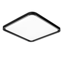 雷士照明（NVC）led吸顶灯卧室简约创意客厅灯具三色调光灯饰黑色+金方形46w