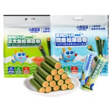 小鹿蓝蓝高钙DHA鳕鱼松海苔卷