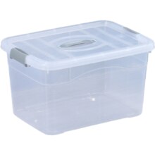 好居乐 加厚透明塑料收纳箱有盖 15L 长28宽20高17cm*2件