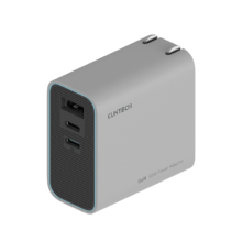 CUKTECH酷态科65W三口氮化镓充电器USB/Type-C快充头适用PD20W苹果16小米/华为/三星/Macbook/笔记本电脑