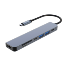 Gopala Type-C扩展坞USB-C转HDMI转换器雷电3/4分线器HUB笔记本电脑集线器 7IN1-1扩展坞4K30+USB3.0