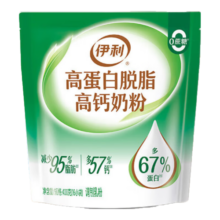 伊利 高蛋白脱脂高钙奶粉400g袋装 脱脂 成人奶粉 营养 女士 16*25g