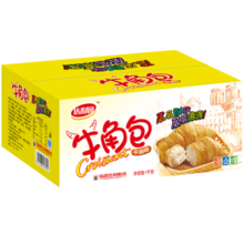 达利园牛角包原味2斤箱装学生休闲零食可颂面包早餐点心