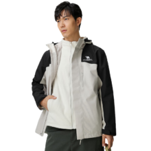 20点：CAMEL 骆驼 冲锋衣男女三合一 暴雨级防水防风登山服 进藏旅游外套 A13CA70125