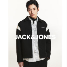 JACK&JONES 杰克·琼斯 翻领夹克外套上衣男装224321041 E43 纯黑色 185/104A/XL