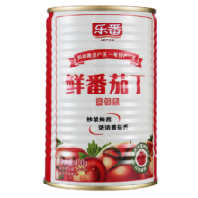 PLUS会员、需首购：乐番 鲜番茄丁罐头 400g*1罐