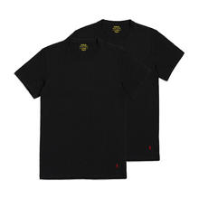 RALPH LAUREN 拉夫劳伦 男装T恤短袖内搭2件装 714835960 送男友礼物 001黑色 XL