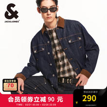杰克琼斯 杰克·琼斯（JACK&JONES）男装秋季时尚复古宽松翻领上衣潮流原色牛仔夹克单宁外套男 A13 深牛仔蓝 A13 深牛仔蓝 170/92A/S