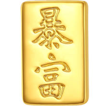 潮宏基  小金砖小金条黄金手链女足金转运珠送女友女神节礼物 F 小金砖-串珠款（不含手绳）