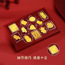 拍3件 大福黄金999足金手机贴