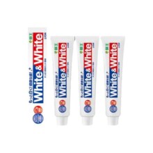 百亿补贴：WHITE 狮王 美白牙膏去牙渍牙垢固齿150g*3HITE