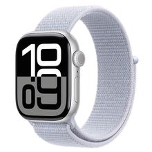 苹果 Apple Watch Series 10 GPS款 智能手表 42mm 银色铝金属表壳 青云色回环式运动表带