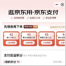 促销活动：京东支付 领满2.01元减2元无门槛支付券