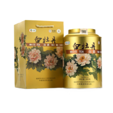 中茶牌茶叶 蝴蝶福鼎白茶 金罐白牡丹5127特级散装白茶铁罐礼盒装 2024年 单罐装 300克 * 1罐
