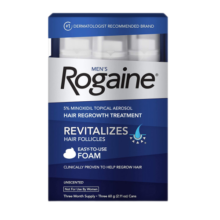 落健（Rogaine）洛健/培健含5%米诺Minoxidil地尔浓密生头发泡沫洗发水脂溢性脱发 男士泡沫款三瓶装 60g*瓶 1盒