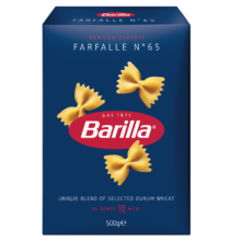 京东百亿补贴：Barilla 百味来 #65 蝴蝶形 意大利面 500g 盒装