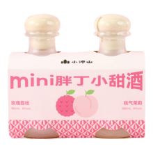 1号会员店小冲山 mini胖丁 低度微醺酒 桃气茉莉/玫瑰荔枝味 185ml*2瓶