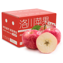 云鲜风陕西洛川红富士苹果 净重4.5斤果径80mm+