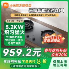 百亿补贴：小米 Xiaomi 米家燃气灶双灶定时灶P1家用猛火灶天然气