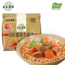五谷道场 非油炸番茄牛腩+香辣牛肉面组合10包装