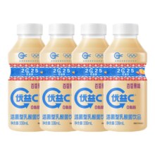 plus:蒙牛（MENGNIU）优益C活菌型乳酸菌饮品 330mL*4瓶拍2件+赠2件 共16瓶