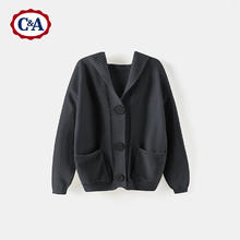 C&A 女装2024秋季新款连帽针织衫 灰色