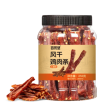 plus会员：百历坚 五香味 风干鸡胸肉干 250g 罐装