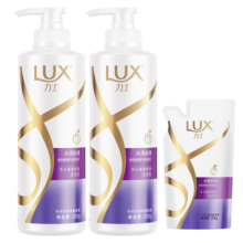 力士（LUX）玻尿酸水润丝滑柔顺洗发水500gx2+200g 干枯毛躁 胶原蛋白留香
