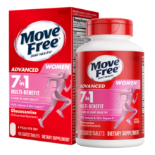 Move Free益节 7合1 女士 氨糖软骨素 钙片 120粒 维骨力 成人中老年 美国