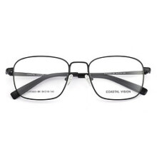 依视路（ESSILOR） 新款商务男镜架时尚镜框女配依视路镜片近视定制眼镜网上配镜 金属-全框-2023BK-黑色 镜框+依视路A4防蓝光1.60现片