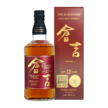 仓吉（KURAYOSHI）12年 日本 单一麦芽威士忌 700ml 43度 礼盒装 进口洋酒