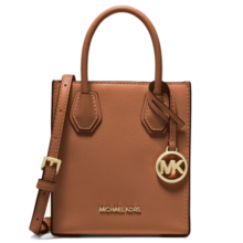 迈克.科尔斯（MICHAEL KORS）圣诞礼物 mk女包 Mercer迷你风琴包单肩包　棕色35S1GM9T0L