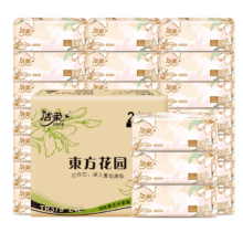 洁柔 抽纸东方花园系列软抽 24包 3层100抽