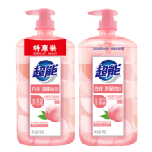 超能 洗洁精白桃苏打香味 1kg*3瓶