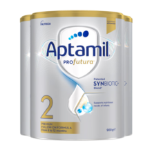 爱他美（Aptamil）澳洲白金版婴幼儿配方牛奶粉900g   特含DHA叶黄素澳爱原装进口 【2段3罐】保质期26年9月