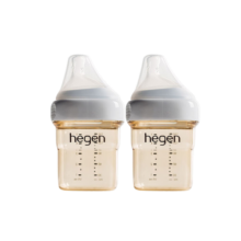 HEGEN婴儿童多功能PPSU新生儿宽奶瓶断奶神器宝宝耐摔150ml*2 新加坡