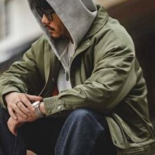 Maden 马登工装 男士复古飞行员夹克加厚保暖棉服