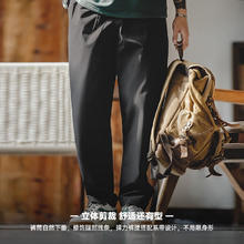 马登 工装 美式复古Easypants休闲裤男抗皱免烫垂感直筒长裤子秋 黑色 S