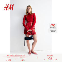 H&M 女装圆高领长袖打底T恤 1173986