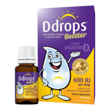 Ddrops【官方授权】滴卓思维生素d3滴剂 婴幼儿童宝宝无敏 加拿大进口 D600iu  2.8ml/100滴 1岁以上