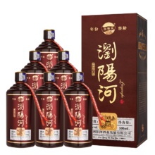 PLUS会员:浏阳河 53度酱香白酒 年份窖龄 陆號  500ml*6瓶整箱装+凑单品
